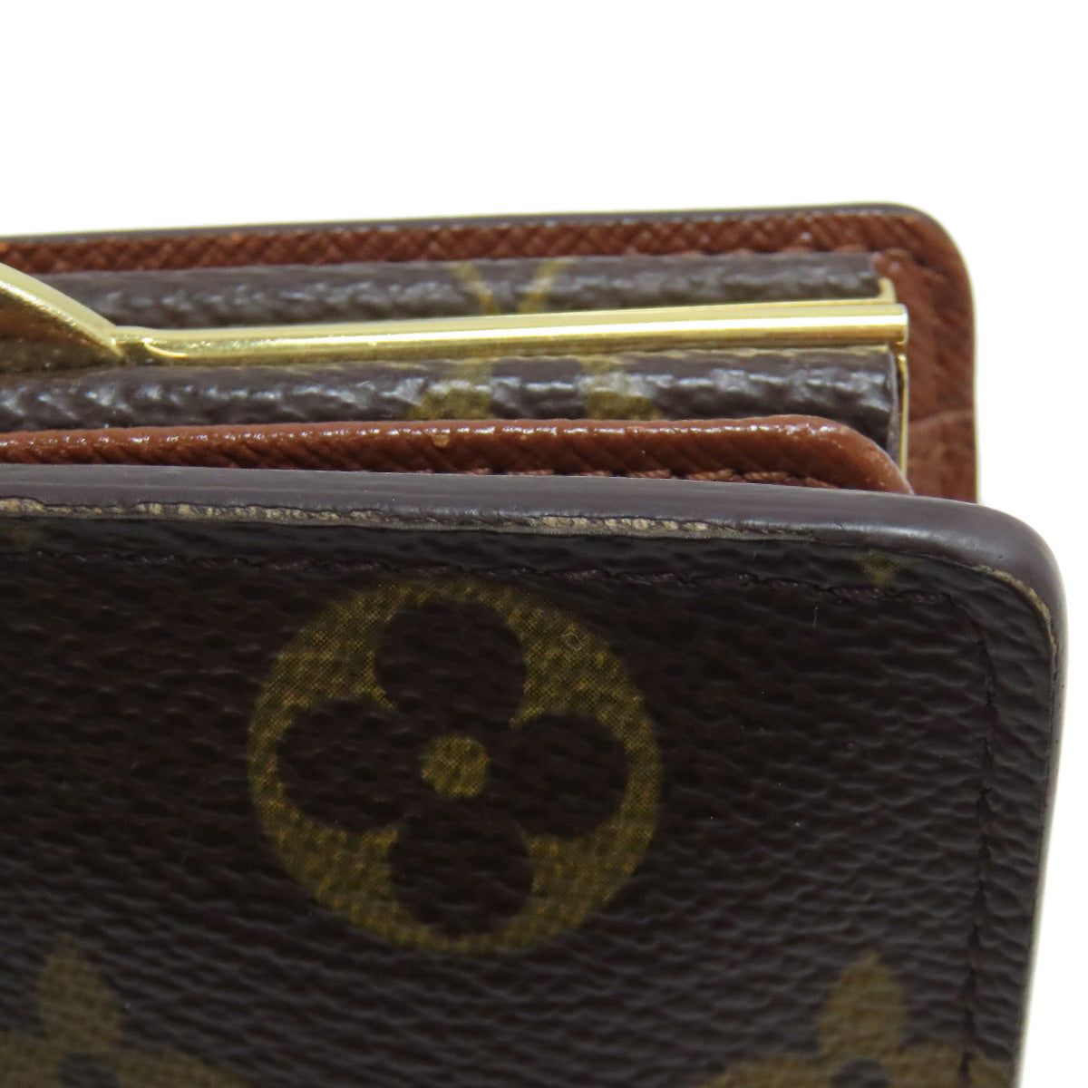 LOUIS VUITTON Bifold Wallet M61663 Monogram canvas Brown Portomon Vienova Women Used Authentic