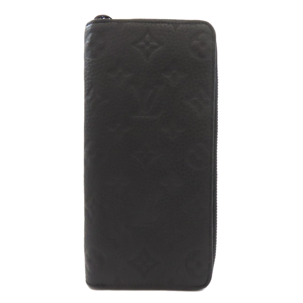 LOUIS VUITTON Long Wallet Purse M69047 Ann Platt black Zippy wallet Vertical Women Used Authentic