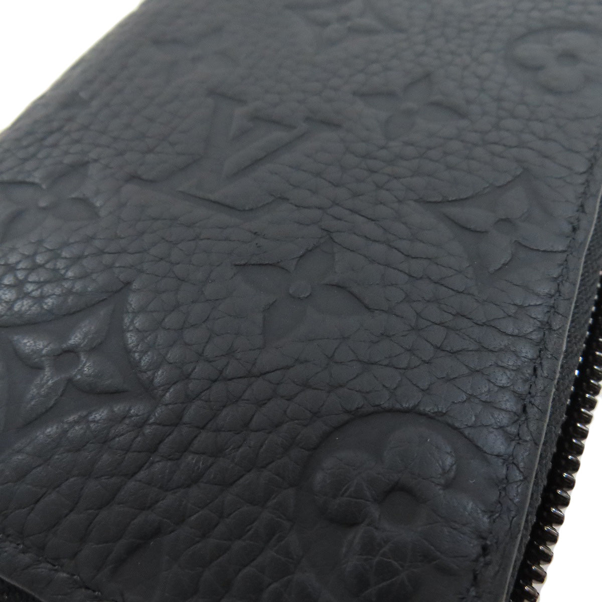LOUIS VUITTON Long Wallet Purse M69047 Ann Platt black Zippy wallet Vertical Women Used Authentic