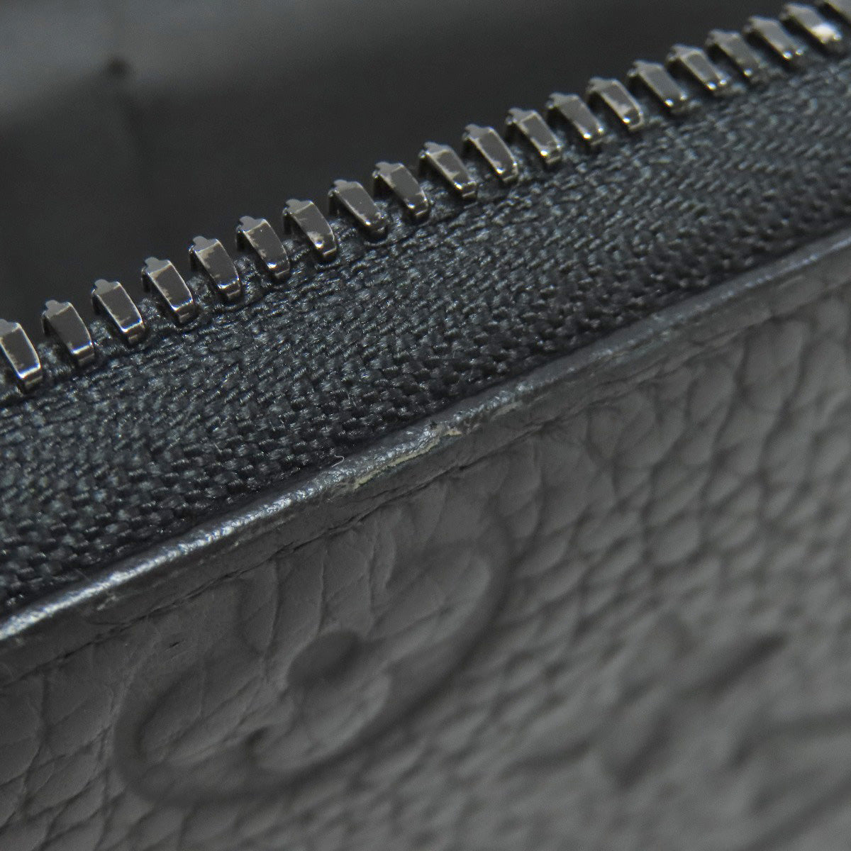 LOUIS VUITTON Long Wallet Purse M69047 Ann Platt black Zippy wallet Vertical Women Used Authentic