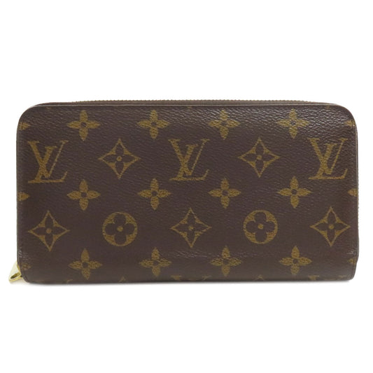 LOUIS VUITTON Long Wallet Purse M41896 Monogram canvas Brown Zippy wallet Women Used Authentic