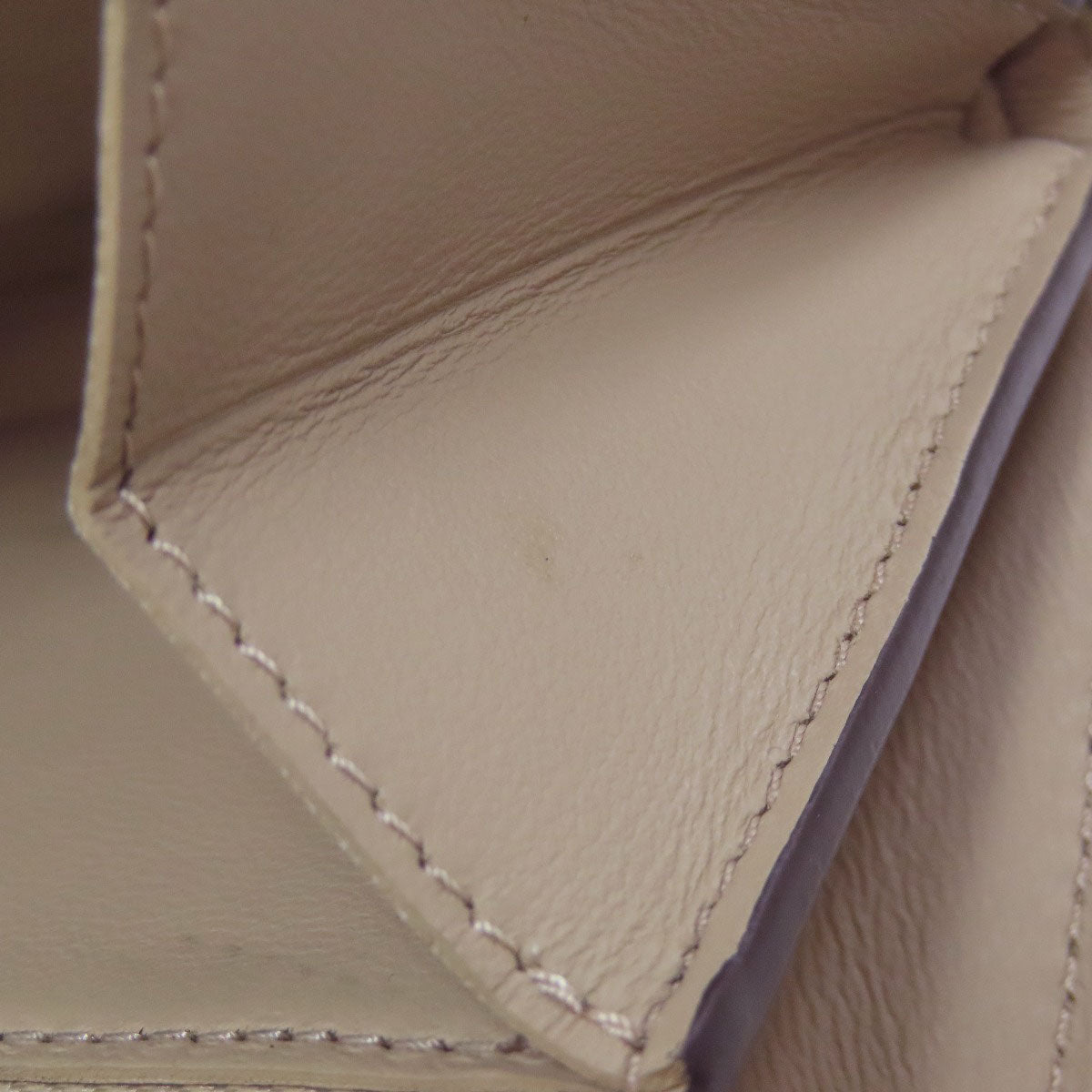 LOUIS VUITTON Bifold Wallet M62542 Monogram Mahina beige Portefeuille Iris Compact Women Used Authentic