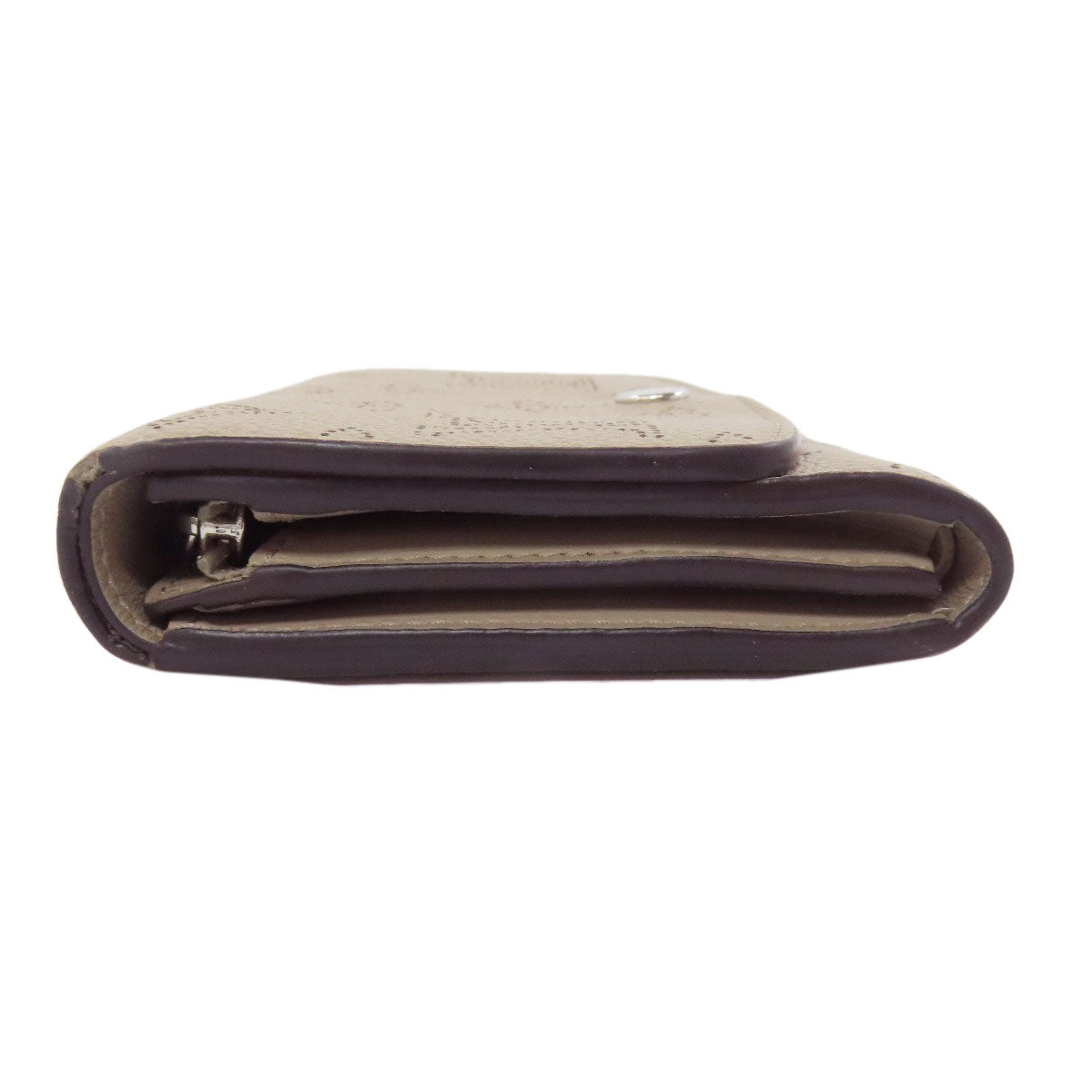 LOUIS VUITTON Bifold Wallet M62542 Monogram Mahina beige Portefeuille Iris Compact Women Used Authentic