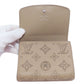 LOUIS VUITTON Bifold Wallet M62542 Monogram Mahina beige Portefeuille Iris Compact Women Used Authentic