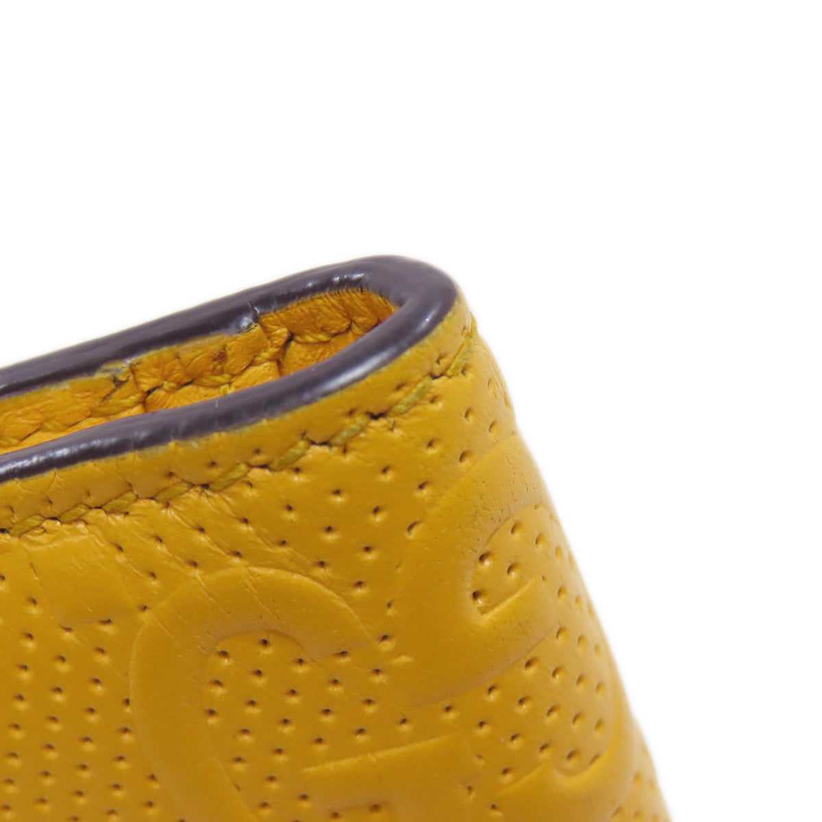 GUCCI Bifold Wallet 625555 leather yellow GG emboss mens Used Authentic