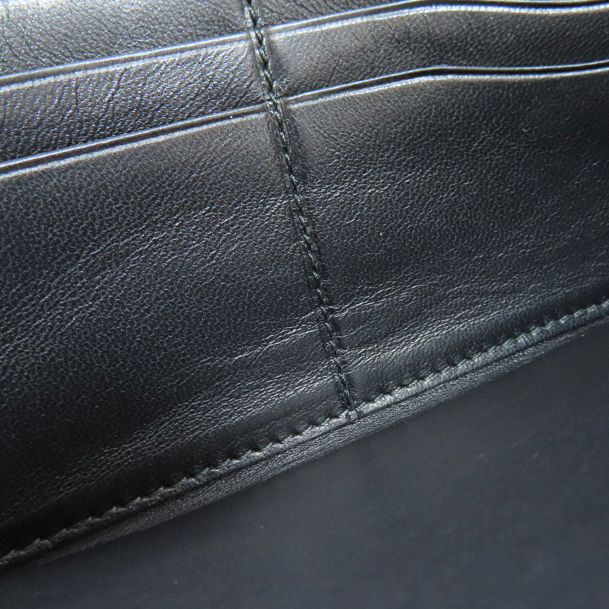 LOEWE Long Wallet Purse leather gray Zip Around Women Used Authentic