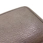 LOEWE Long Wallet Purse leather gray Zip Around Women Used Authentic