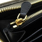 LOEWE Long Wallet Purse leather gray Zip Around Women Used Authentic