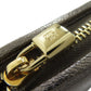 LOEWE Long Wallet Purse leather gray Zip Around Women Used Authentic