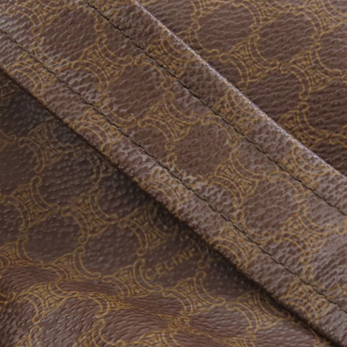 CELINE Boston Duffel bag PVC Brown Macadam