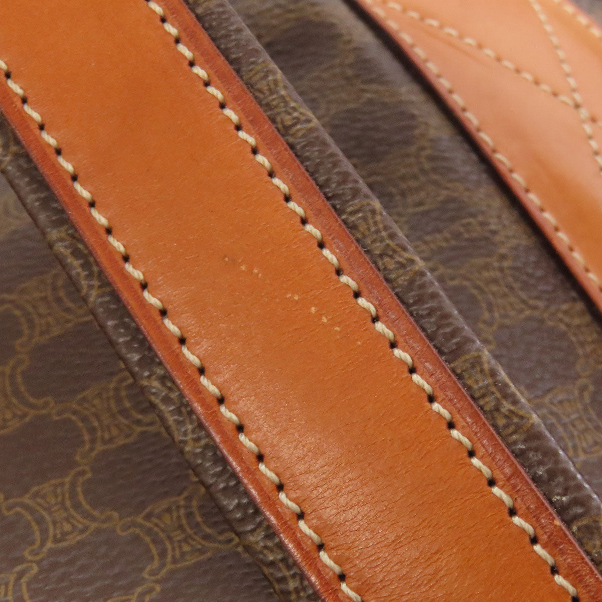 CELINE Boston Duffel bag PVC Brown Macadam