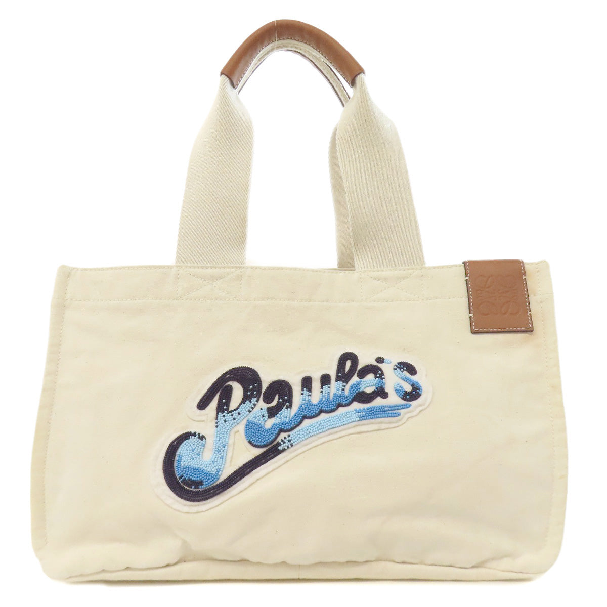 LOEWE Tote Bag canvas white Paula's Ibiza