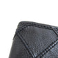 CHANEL Long Wallet Purse Calfskin black stitch Women Used Authentic