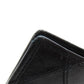CHANEL Long Wallet Purse Calfskin black stitch Women Used Authentic