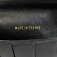 CHANEL Long Wallet Purse Calfskin black stitch Women Used Authentic