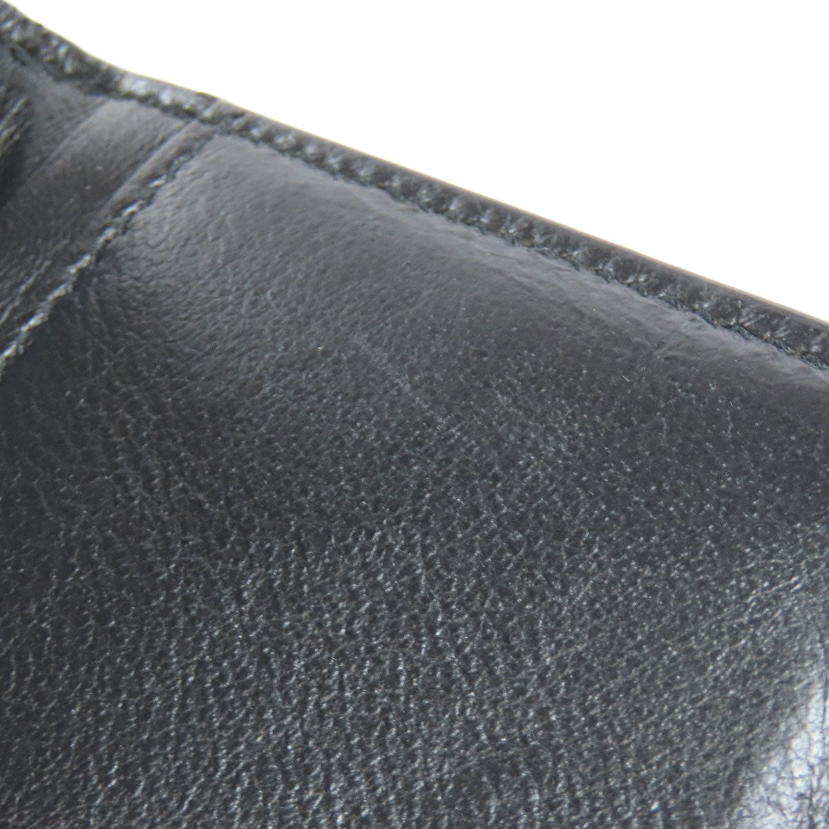 BALENCIAGA Bifold Wallet 650871 leather black logo Women Used Authentic
