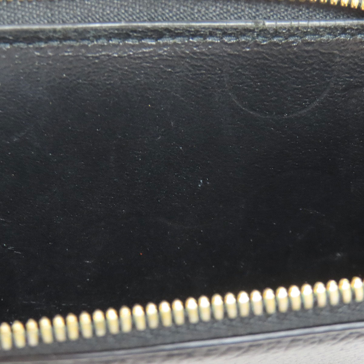 BALENCIAGA Bifold Wallet 650871 leather black logo Women Used Authentic