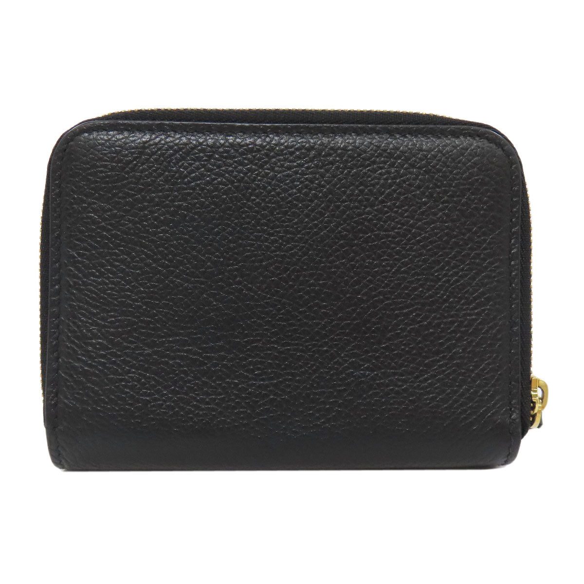 BALENCIAGA Bifold Wallet 650871 leather black logo Women Used Authentic