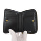 BALENCIAGA Bifold Wallet 650871 leather black logo Women Used Authentic