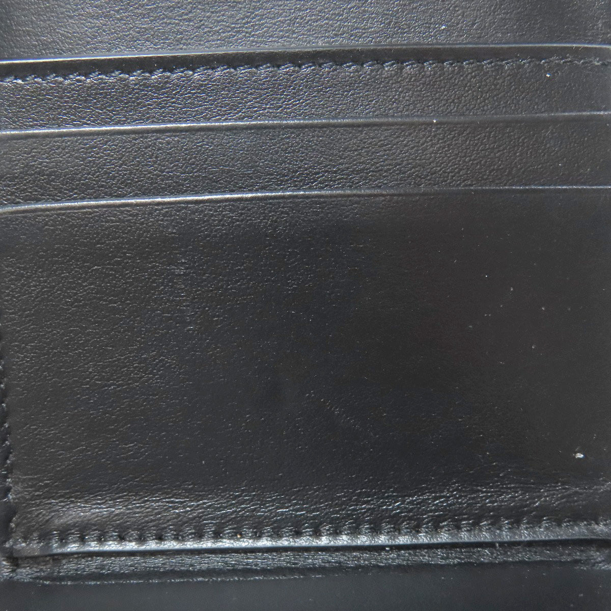 CELINE Bifold Wallet Calfskin black Small flap wallet Triomphe Women Used Authentic