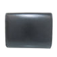 CELINE Bifold Wallet Calfskin black Small flap wallet Triomphe Women Used Authentic