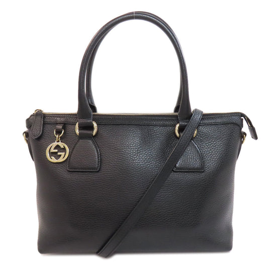 GUCCI Handbag 449659 leather black Outlet Interlocking G Charm