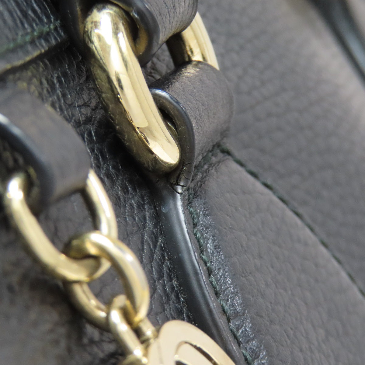 GUCCI Handbag 449659 leather black Outlet Interlocking G Charm