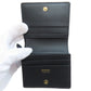 BURBERRY Bifold Wallet leather black TB logo Women Used Authentic