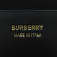 BURBERRY Bifold Wallet leather black TB logo Women Used Authentic