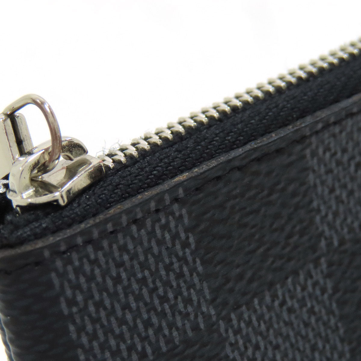 LOUIS VUITTON Coin case N60155 Damier canvas gray Pochette Kle mens Used Authentic