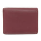 LOEWE Bifold Wallet Calfskin Red Compact Wallet Anagram Women Used Authentic