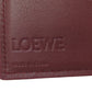 LOEWE Bifold Wallet Calfskin Red Compact Wallet Anagram Women Used Authentic