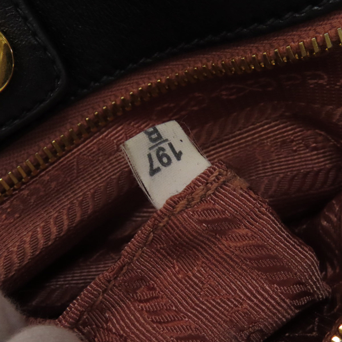 PRADA Handbag Nylon black Fiocco