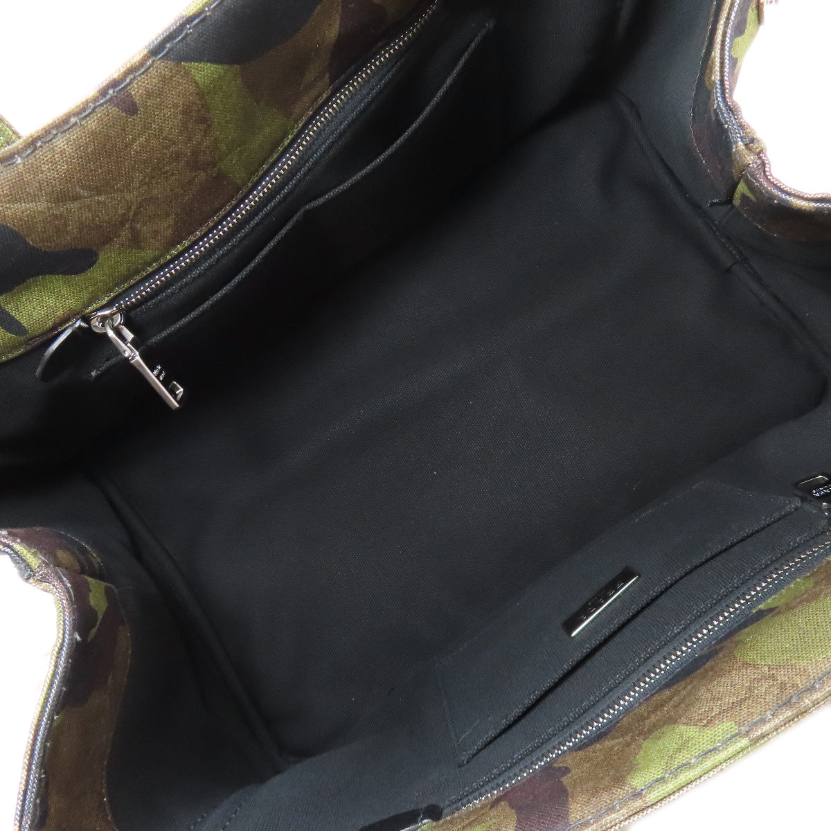 PRADA Handbag B2642B canvas Brown Canapa camouflage 2WAY Women Used Authentic