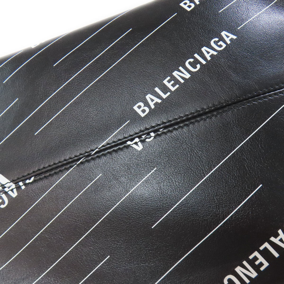BALENCIAGA Tote Bag 552870 Calfskin black logo