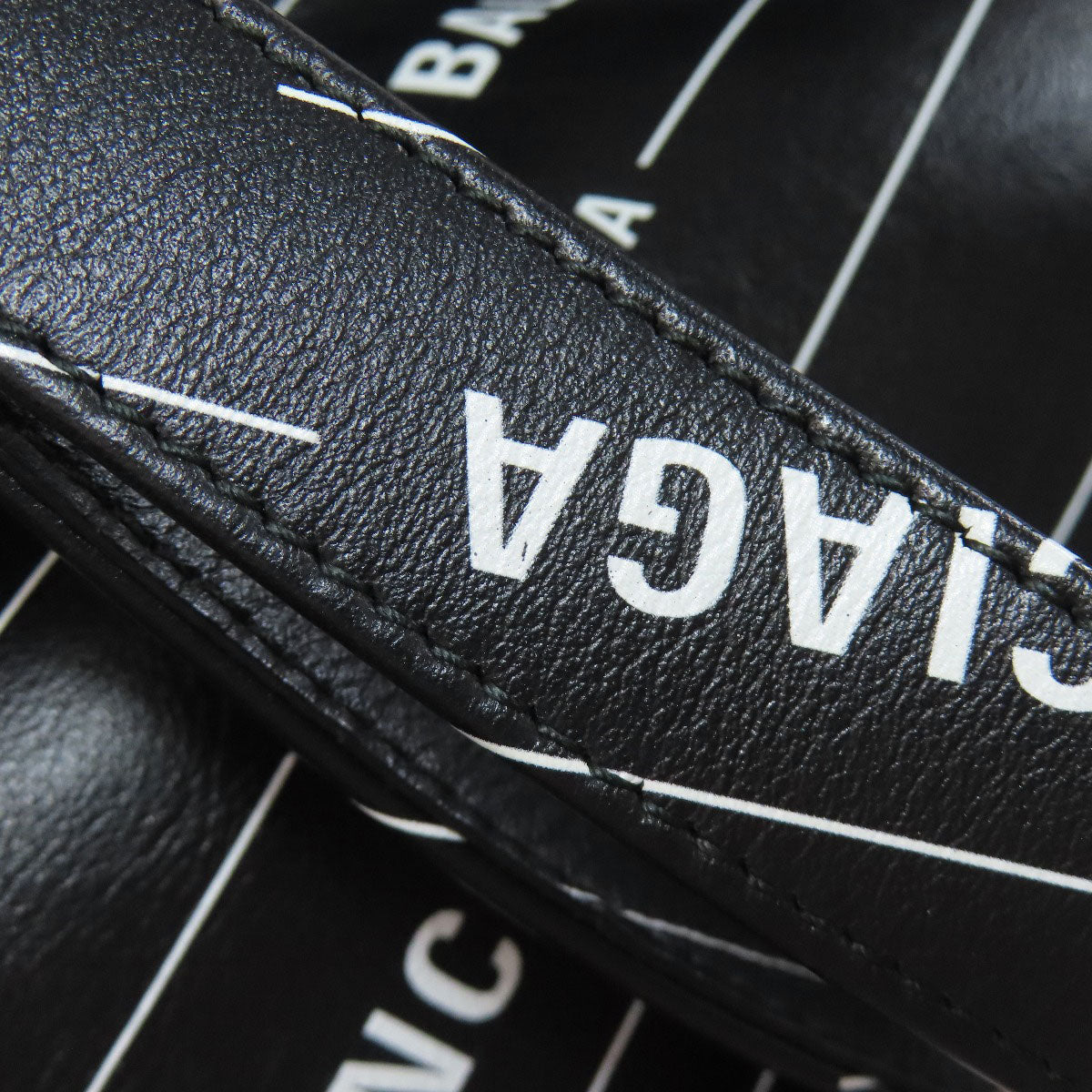BALENCIAGA Tote Bag 552870 Calfskin black logo