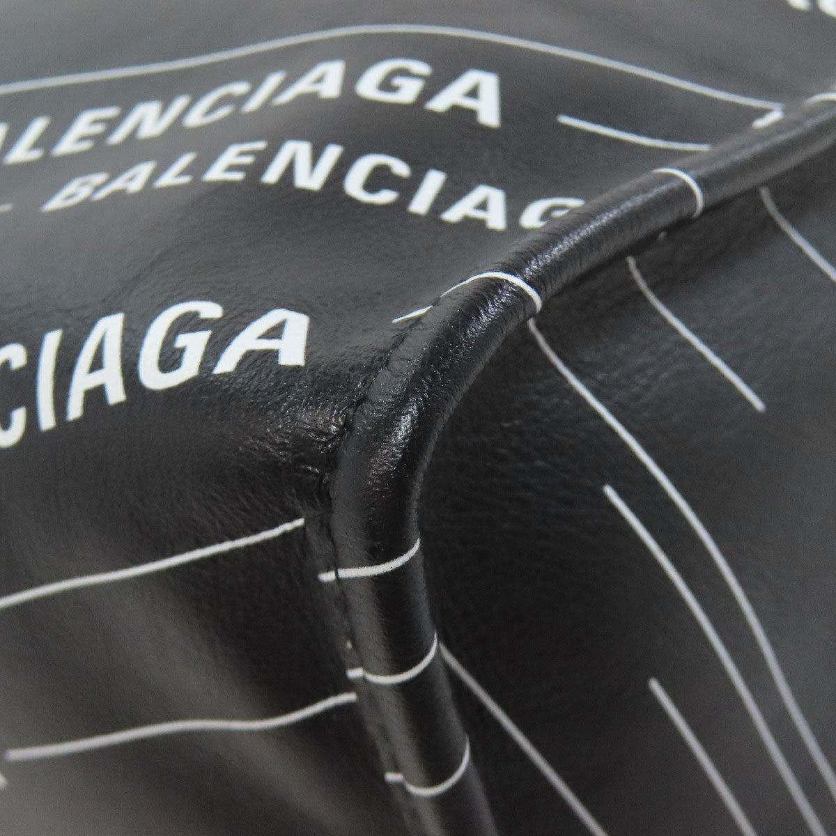 BALENCIAGA Tote Bag 552870 Calfskin black logo