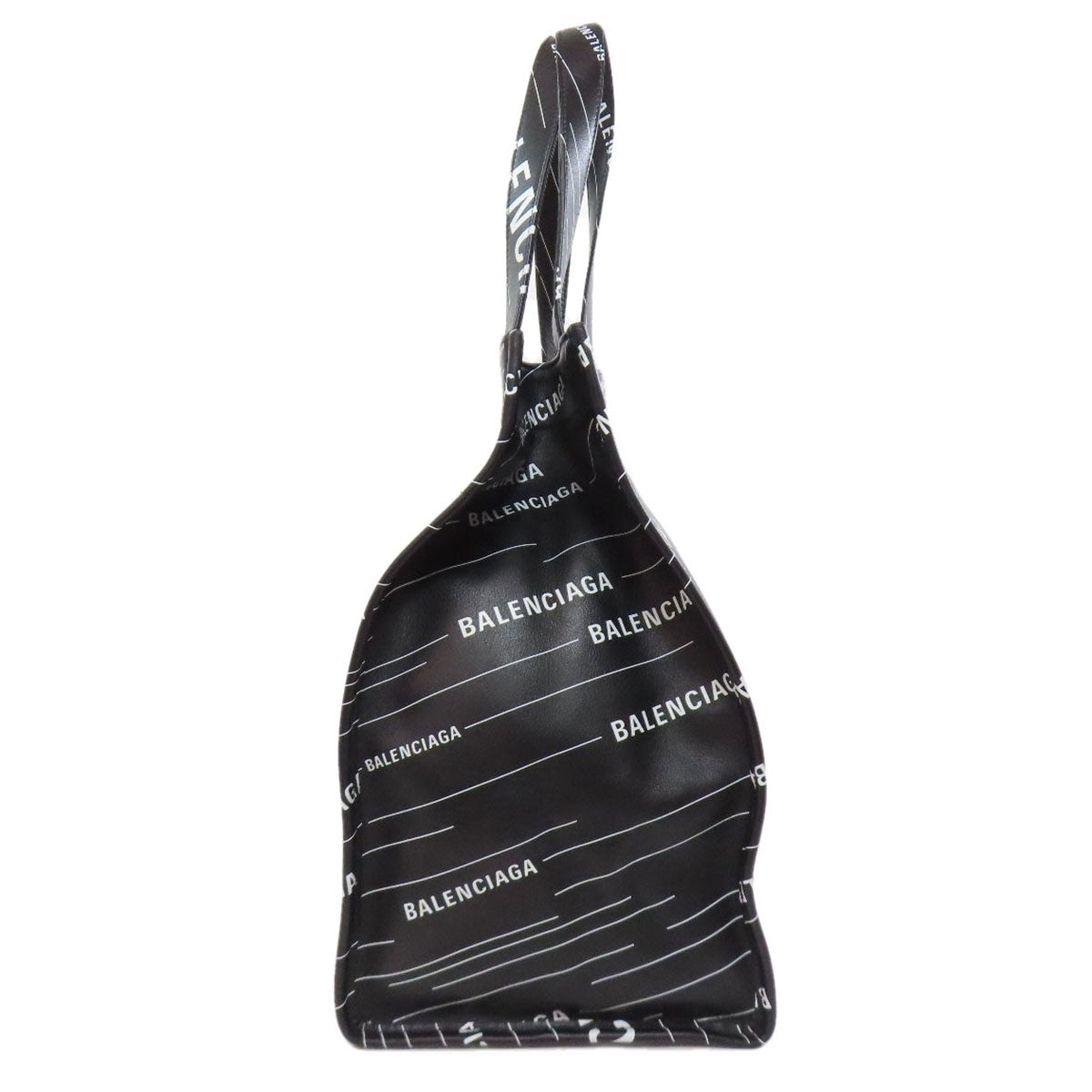 BALENCIAGA Tote Bag 552870 Calfskin black logo