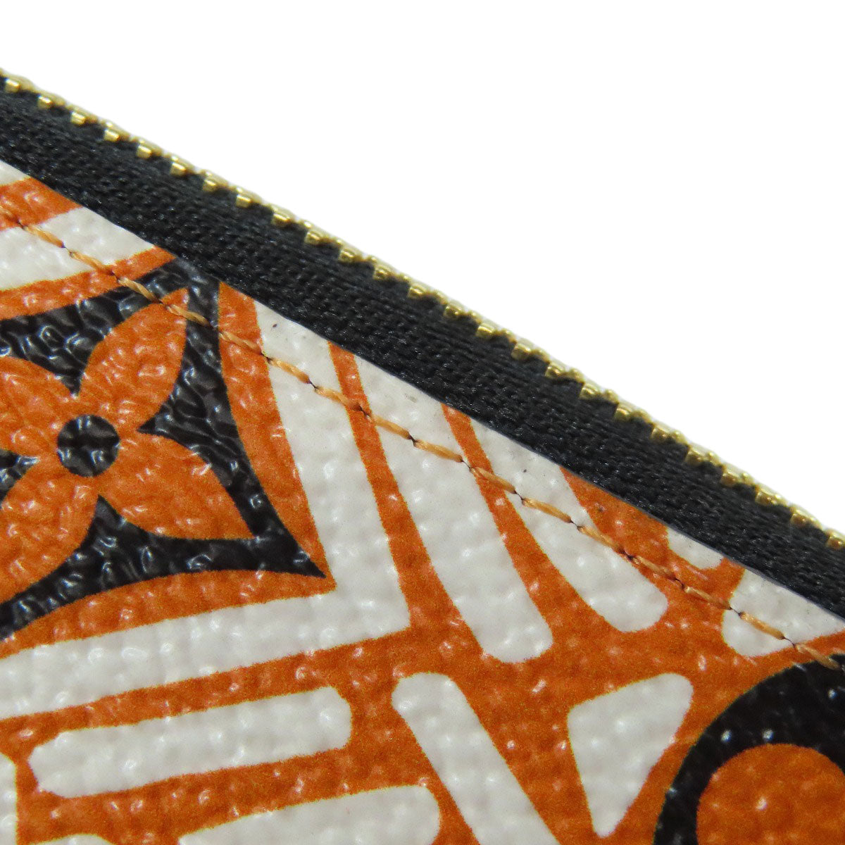 LOUIS VUITTON Coin case M69496 Monogram canvas Orange Zippy Coin Purse Crafty Women Used Authentic
