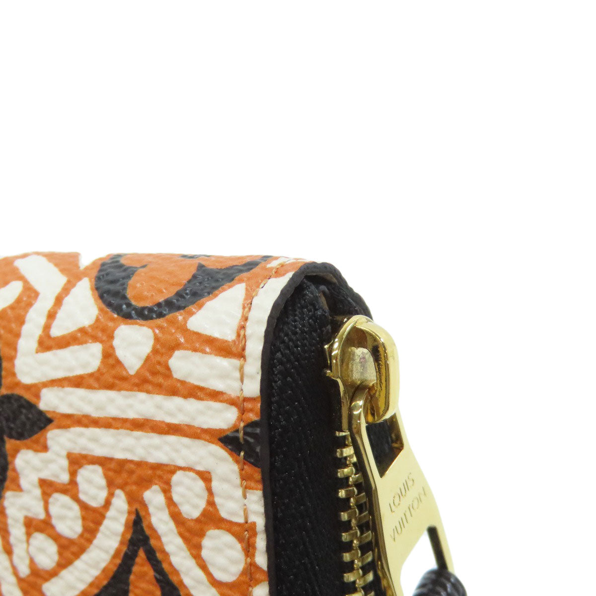 LOUIS VUITTON Coin case M69496 Monogram canvas Orange Zippy Coin Purse Crafty Women Used Authentic