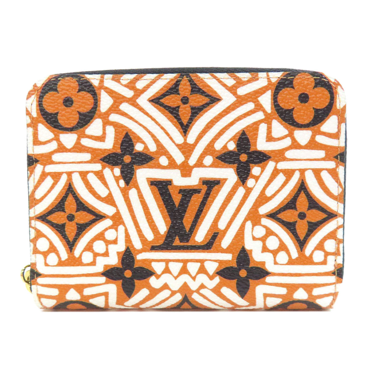 LOUIS VUITTON Coin case M69496 Monogram canvas Orange Zippy Coin Purse Crafty Women Used Authentic