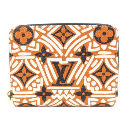 LOUIS VUITTON Coin case M69496 Monogram canvas Orange Zippy Coin Purse Crafty Women Used Authentic