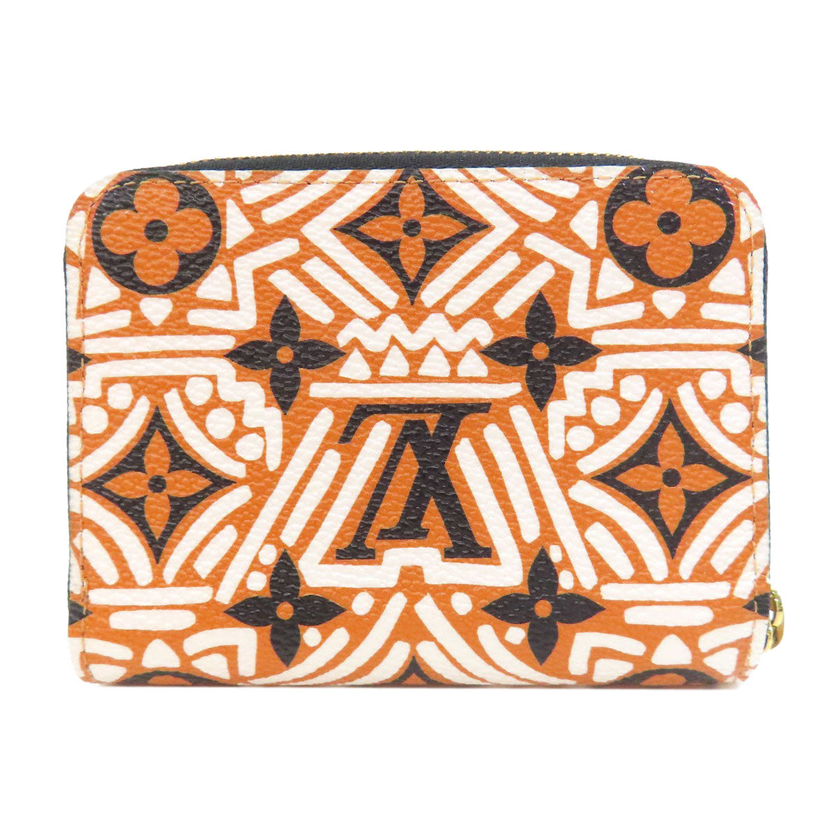 LOUIS VUITTON Coin case M69496 Monogram canvas Orange Zippy Coin Purse Crafty Women Used Authentic