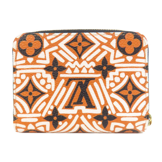 LOUIS VUITTON Coin case M69496 Monogram canvas Orange Zippy Coin Purse Crafty Women Used Authentic