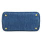 PRADA Handbag B2439G denim blue Canapa mini 2 WAY
