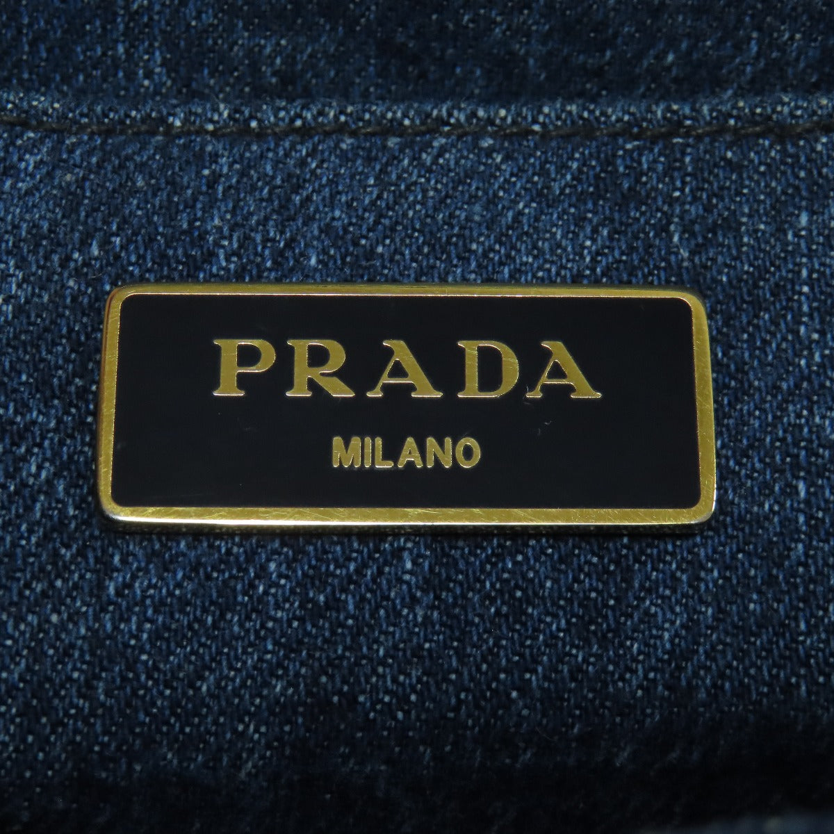 PRADA Handbag B2439G denim blue Canapa mini 2 WAY