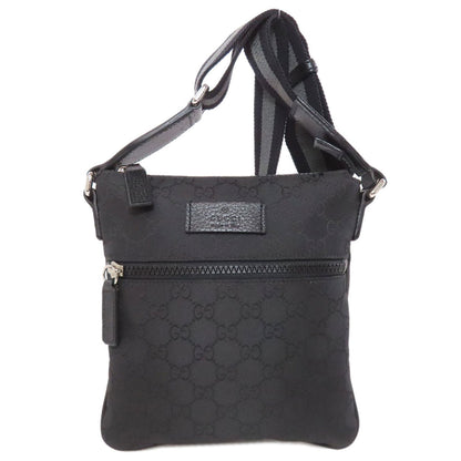 GUCCI Shoulder Bag 449183 Nylon black Outlet GG Women Used Authentic