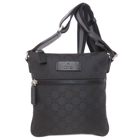 GUCCI Shoulder Bag 449183 Nylon black Outlet GG Women Used Authentic