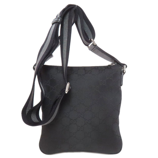 GUCCI Shoulder Bag 449183 Nylon black Outlet GG Women Used Authentic
