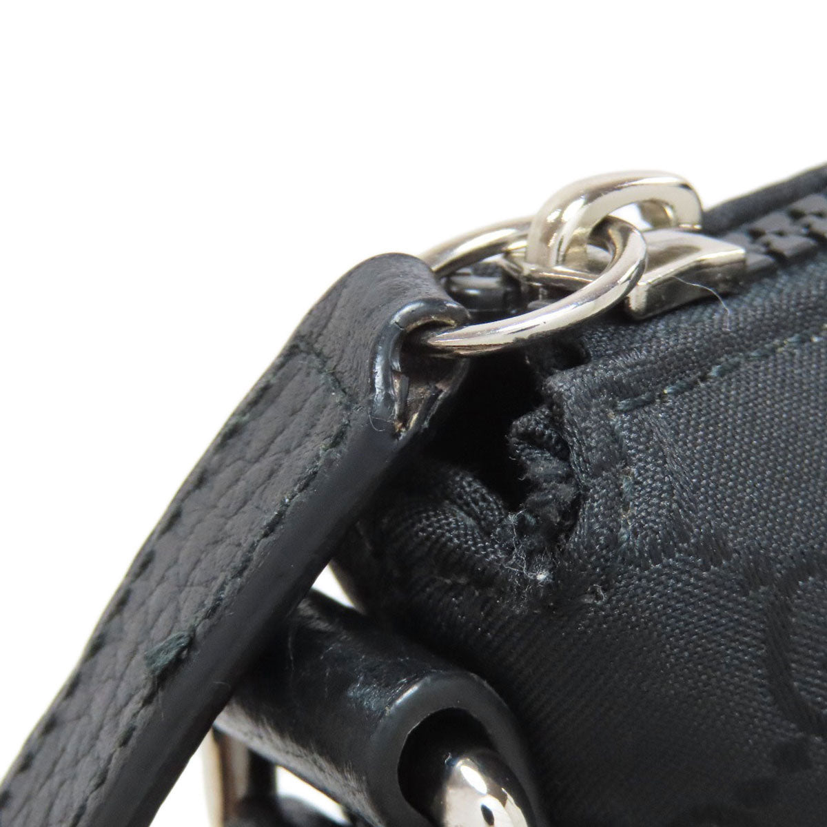 GUCCI Shoulder Bag 449183 Nylon black Outlet GG Women Used Authentic